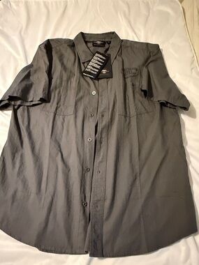 Harley-Davidson Men's Short Sleeve Button-Up Shirt - Charcoal
